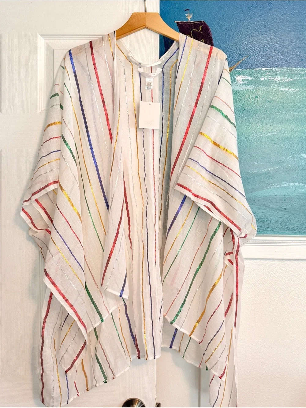 LC Lauren Conrad Striped Ruana